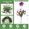 Artificial Flowers for Outdoors, 12 Bundles Multicolor Silk Fake Flower with Ferns for Spring Summer Decoration, UV Resistant No Fade Artificial Outdoor Plants for Home Planter Porch Patio Yard Decor 13.38"D x 3.15"W x 8.85"H